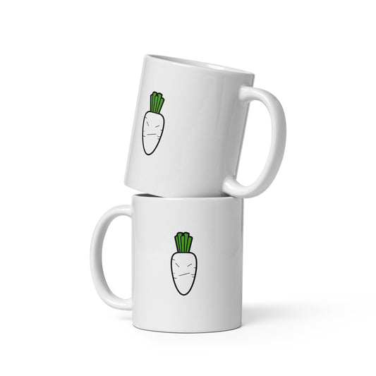 White glossy mug